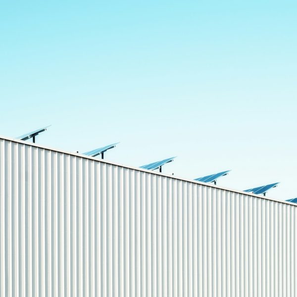 parabolic antenna on white roof